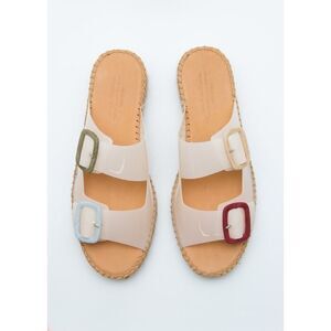 Naguisa Bruma Two Strap Slide - Anthropologie Size Size 5.5 US 36 EURO
